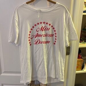 Wildfox White Tee with Red Stars